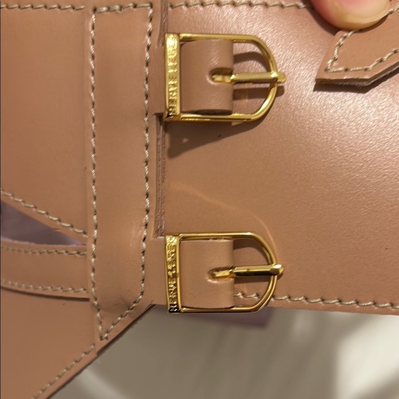 New Herve Leger Brown Tan Leather Waist Belt - Picture 3 of 9